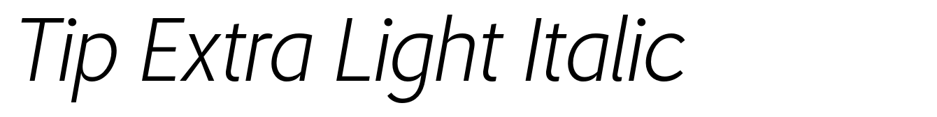 Tip Extra Light Italic